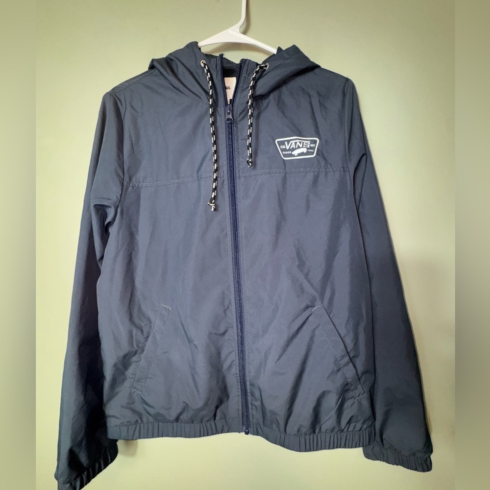 Vans Men’s Black Kassel Wind Breaker Size‎ Medium Zipper Closure